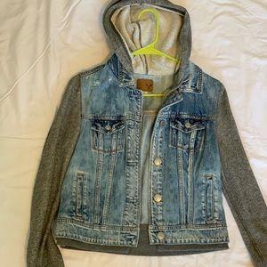 American Eagle Jean Jacket Hoodie